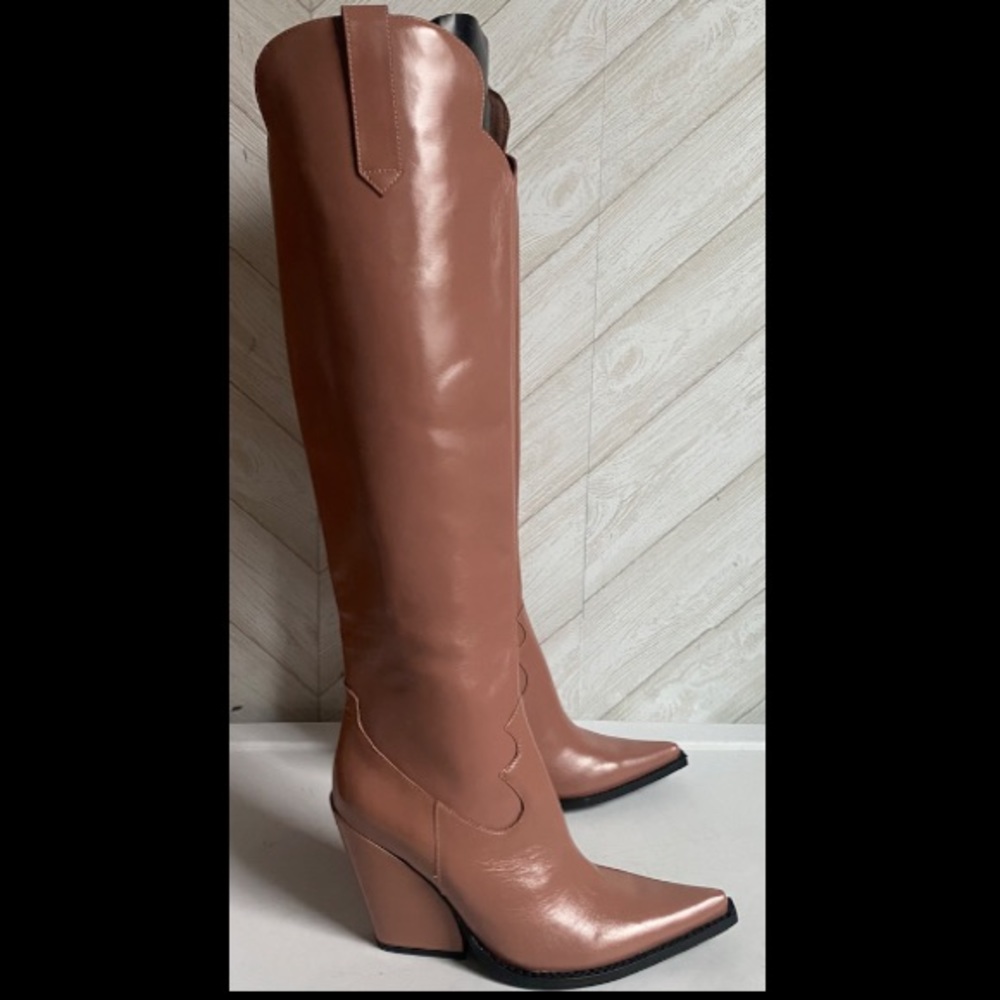 NEW Jeffrey Campbell Amiga pink western boots 7